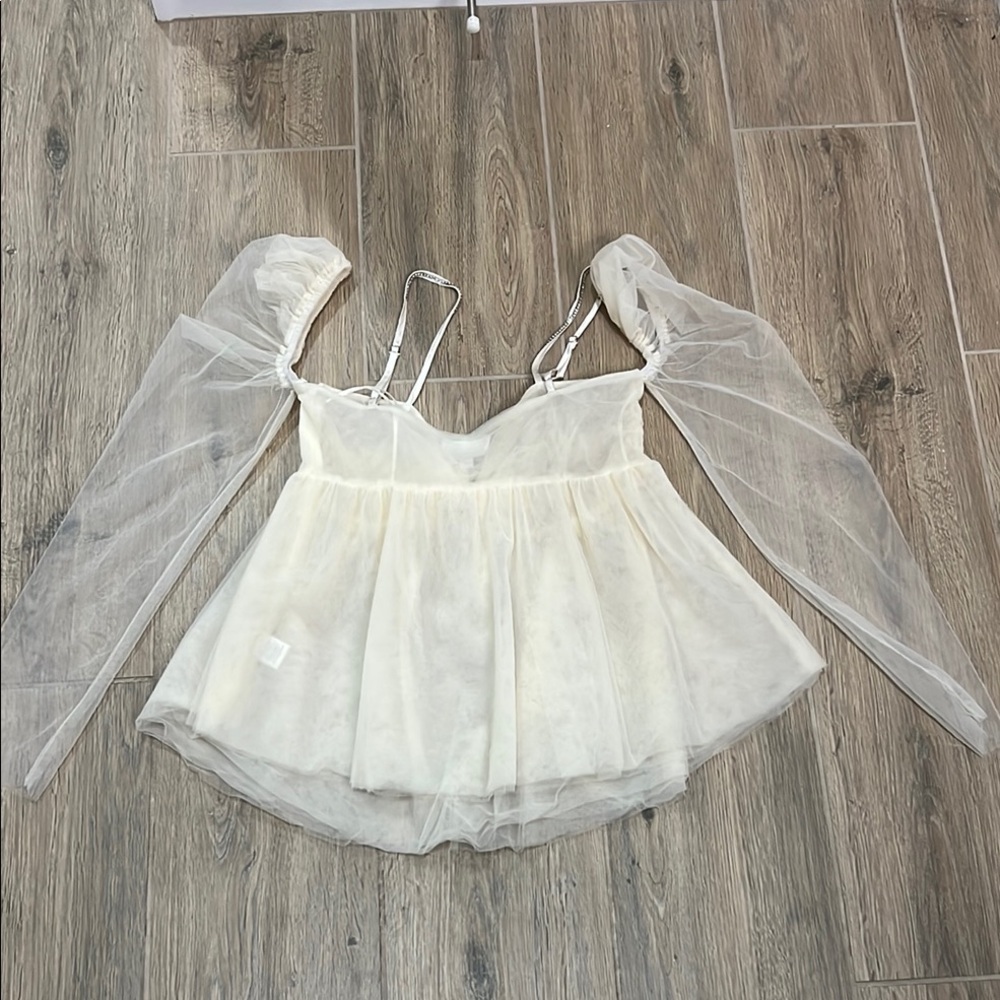 Mable Blouse Tulle Fairycore Princess Puff Top Whimsy Anthropologie Fancy - Picture 11 of 13